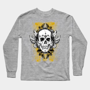 Grunge Skull Long Sleeve T-Shirt